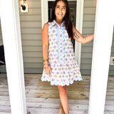 Through The Crowd Dress - Blue