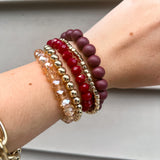 Mandy Garnet & Gold Bracelet