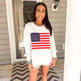 Simply Southern | USA Sweater Ivory - Final Sale