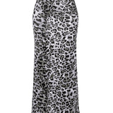 Honey Slit Leopard Midi Skirt