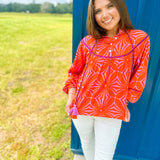 Floral Fever Top- Orange