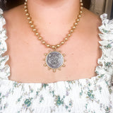 2 Tone Wildcat Pendant Necklace - Final Sale