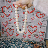 Beaded Together Necklace - Ivory Marble