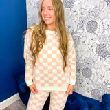 Checkered Lounge Set - Pink