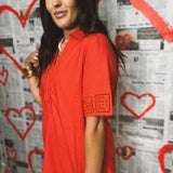 Making My Way Dress - Scarlet