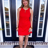 SPANXshape™ Get Moving Zip Front Dress- Red