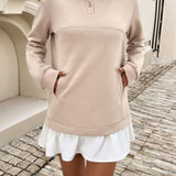 Devine Ruffle Hem Long Sleeve Mini Dress