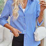 Striped Button Up Long Sleeve Shirt