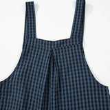 Plaid Wide Strap Wide Leg Overalls