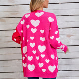 Angel Wings Heart Open Front Long Sleeve Cardigan