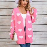 Angel Wings Heart Open Front Long Sleeve Cardigan