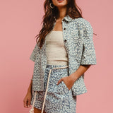 BiBi Rope Belt Leopard Shorts