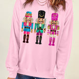 Nutcracker Round Neck Long Sleeve Sweatshirt