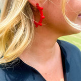 Astrid Red & Black Earrings- Med