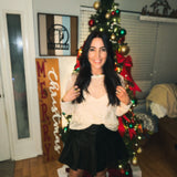 Ginny Sequined Top - cream