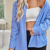 Striped Button Up Long Sleeve Shirt