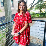 Bring On The Sunshine Dress - Red