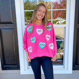 MARY SQUARE | Millie Sweatshirt - Candy Hearts