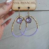 Teardrop Earring - Purple