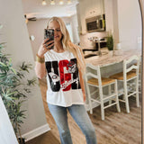 Queen Of Sparkles | UGA White Metallic Icon Tee - Final Sale