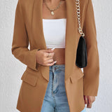 Shawl Collar Long Sleeve Blazer