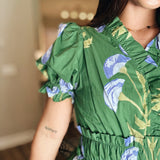 Wasting Precious Time Midi Dress - Green