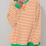 Lovelet Contrast Striped Long Sleeve Sweatshirt