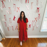 Look Ahead Midi Dress - Red