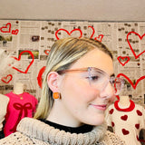 Go Back Stud Earring - Brown