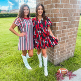 Julia Red & Black Dress