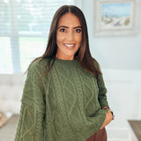 I Would If I Could Sweater - Olive