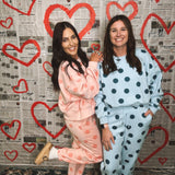 Polka Dot Sweatpants - Blue