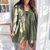 Give Thanks Romper - Olive