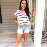 Simply Southern | Jeckyll Top - Blue Stripe