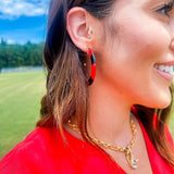 Melody Red & Black Earrings- Large