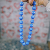 Beaded Together Necklace - Cobalt Blue