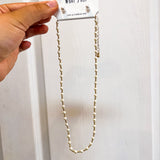 Water Resistant 4MM Pearl + Gold Beaded Necklace - Final Sale