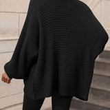 Button Down Horizontal-Ribbing Longline Cardigan