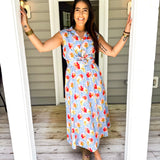 A Possibility Midi Dress - Light Blue
