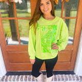 Lime Tonal QOS Logo Sweatshirt