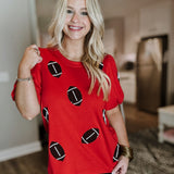Tina Top - Red Footballs