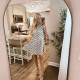 Rory Dress - Navy Floral Foulard