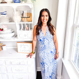Sincerely Ours | Sicilian Summer Midi Dress - Blue