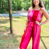 Spin You Around Jumpsuit - Hot Pink