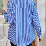 Striped Button Up Long Sleeve Shirt