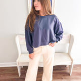 Comfort Cropped Pullover- Night