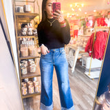 Judy Blue | HW Retro Wide Leg Cuff Jean
