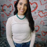 Beaded Together Necklace - Green