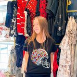 Queen Of Sparkles Black Rainbow Jewel Helmet Tee - Final Sale