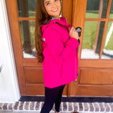 Charles River Women's New Englander Rain Jacket - Hot Pink